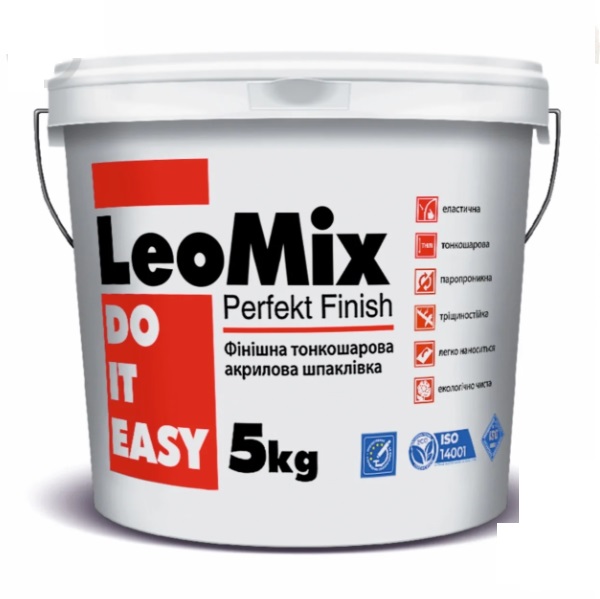 Шпаклівка LeoMix Perfekt Finish 5 кг